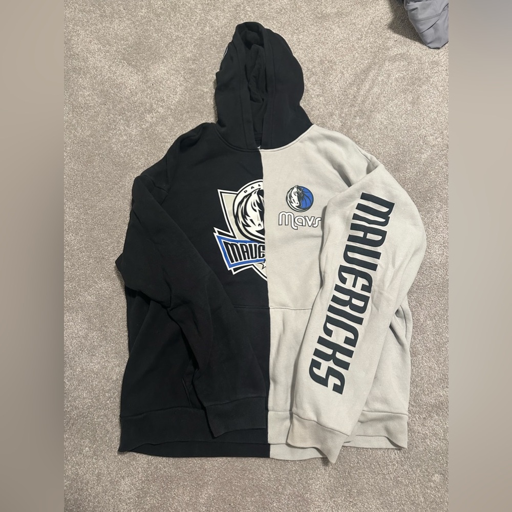 Oversized Dallas Mavericks color block hoodie